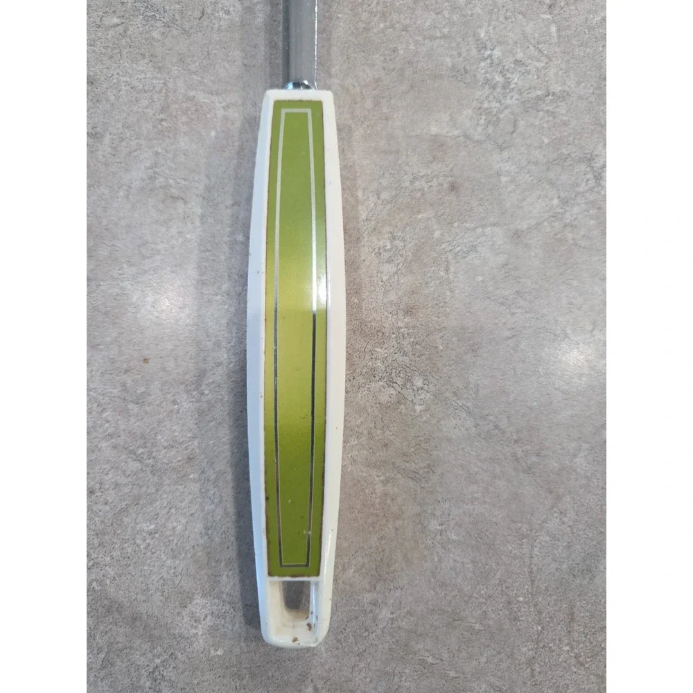 Vintage Ecko Spoon Green/White Handle Chromium Plated USA